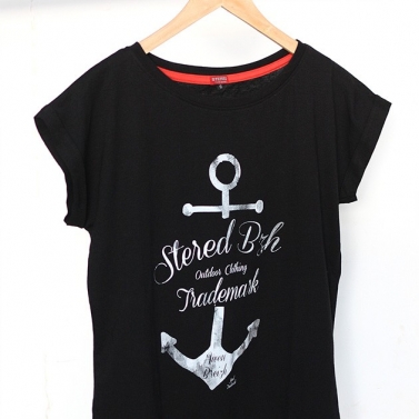 T-shirt Ancre Marine - Noir