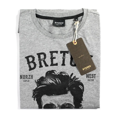 T-shirt Breton | Bev atav - Gris Chiné