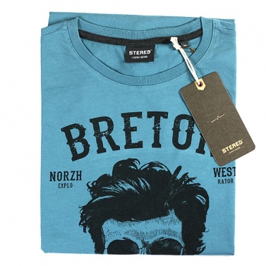 T-shirt Breton | Bev atav - Bleu Lagon