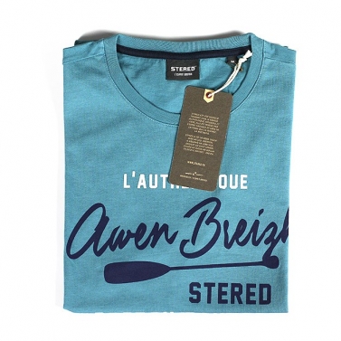 T-shirt Awen Breizh SUP - Bleu lagon