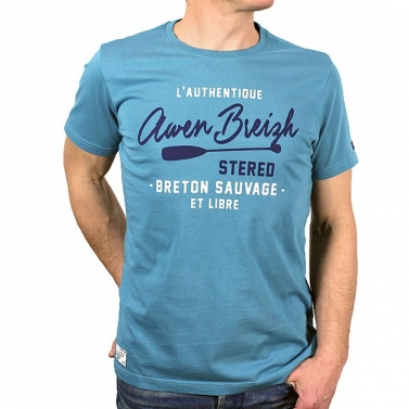 T-shirt Awen Breizh SUP - Bleu lagon
