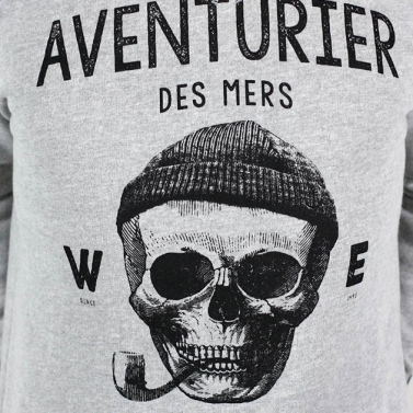 Sweat-Shirt Aventurier des Mers - Gris chiné