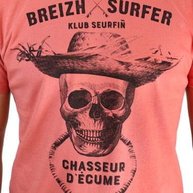 T-shirt Breizh Surfer - Corail