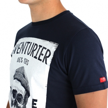 T-shirt Aventurier des Mers encadré - marine