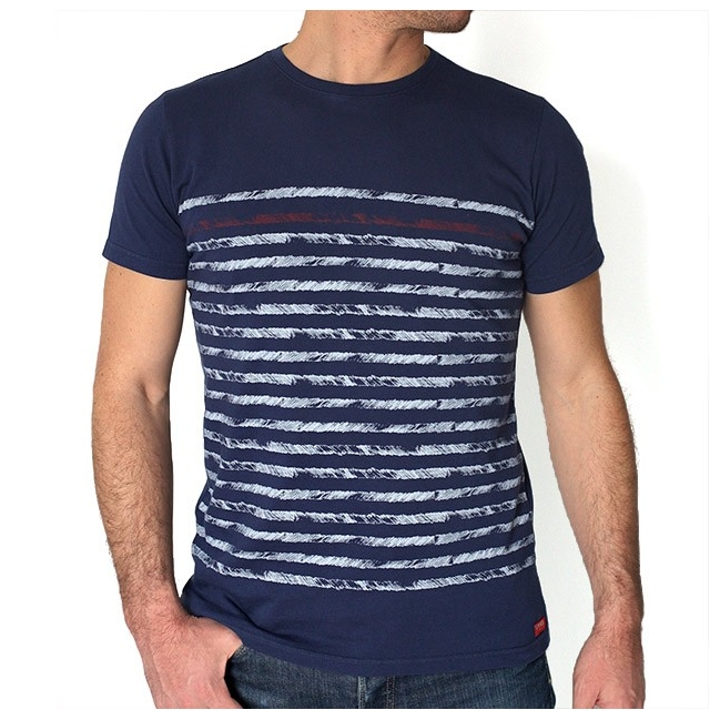 T-shirt Rayures Vintages - Marine