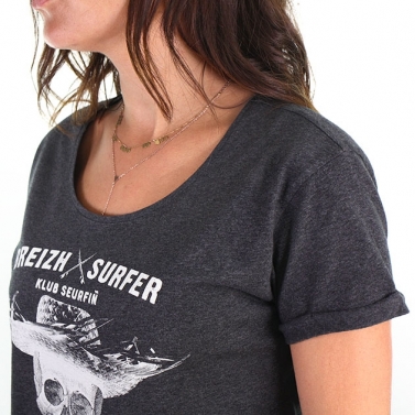 T-shirt Breizh Surfer - Anthracite