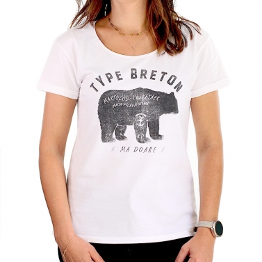 T-shirt Type Breton - Ecru