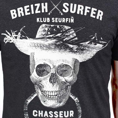 T-shirt Breizh Surfer - Anthracite