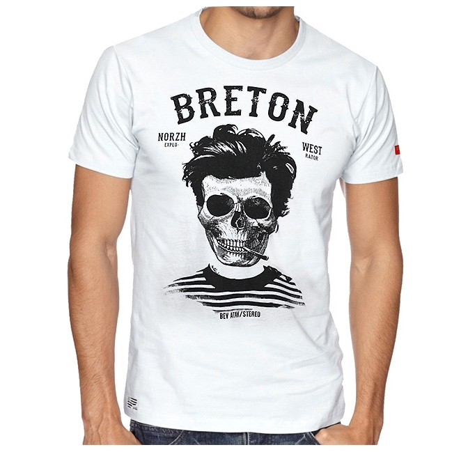 T-shirt Breton | Bev atav - blanc