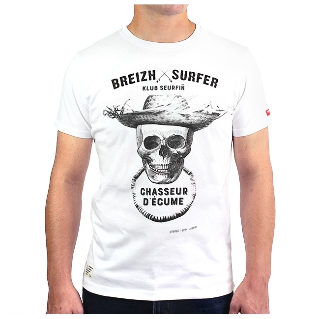 T-shirt Breizh Surfer - Blanc