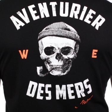 T-shirt Aventurier Remix Dos - Noir