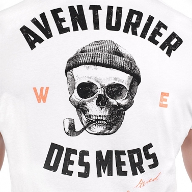 T-shirt Aventurier Remix Dos - Blanc