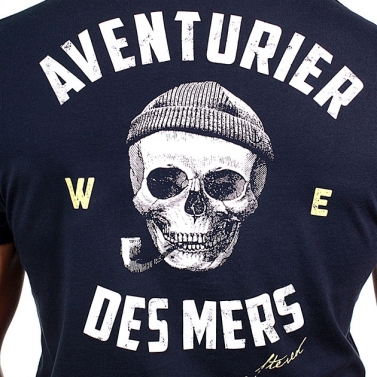 T-shirt Aventurier Remix Dos - Marine