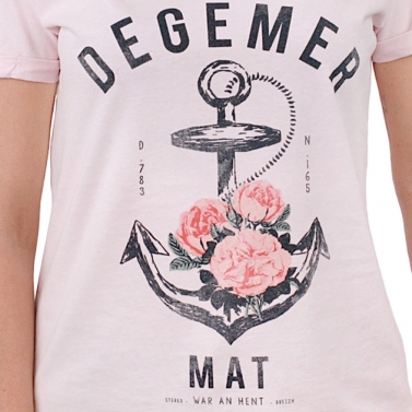 T-shirt Degemer Mat - Rose Poudré