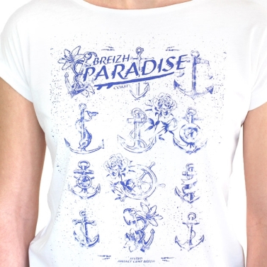 T-shirt Breizh Paradise - Ecru