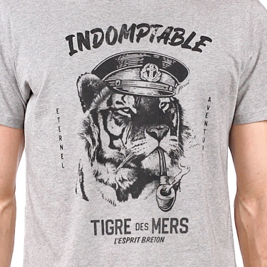 T-shirt Tigre des Mers - Gris Chiné