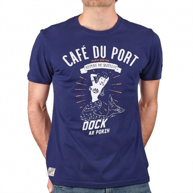 T-shirt Café du Port - Bleu Océan