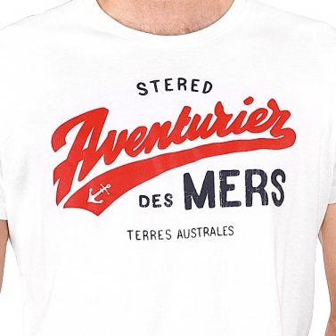 T-shirt Aventurier Terres Australes - Blanc