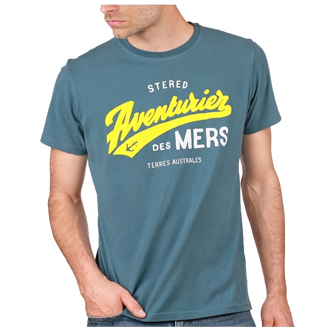 T-shirt Aventurier Terres Australes - Petrole