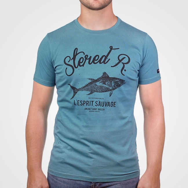 T-shirt STERED R. - Bleu Lagon