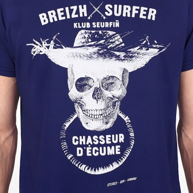T-shirt Breizh Surfer - Bleu Océan