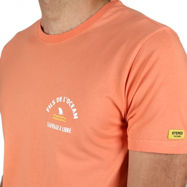 T-shirt Fils de l'Océan - Orange Vintage