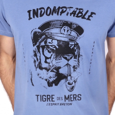 T-shirt Tigre des Mers - Bleu Denim