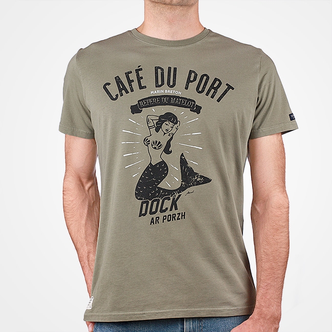 T-shirt Café du Port - Kaki