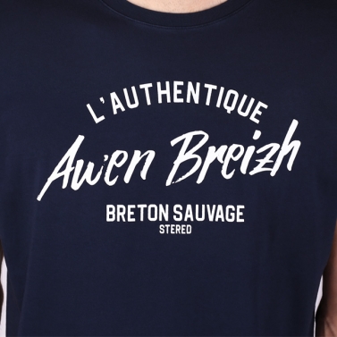 T-shirt L'Authentique Awen Breizh - Marine