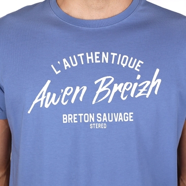 T-shirt L'Authentique Awen Breizh - Bleu denim