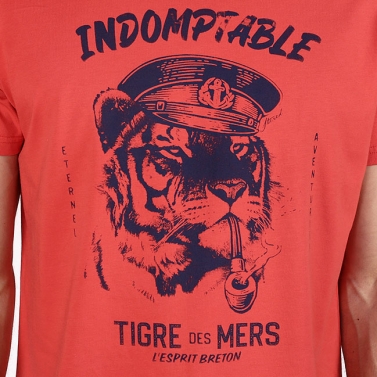 T-shirt Tigre des Mers - Rouge Magma