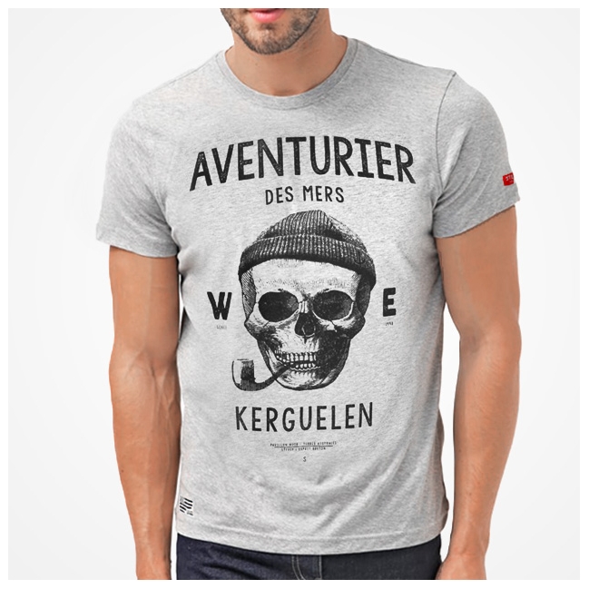 T-shirt Aventurier des Mers - Gris chiné
