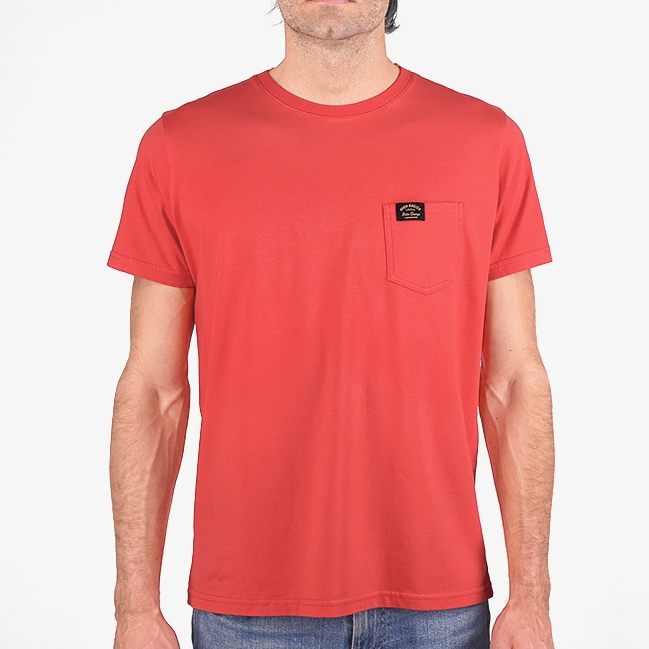 T-shirt Poche cœur Klasel - Rouge Magma