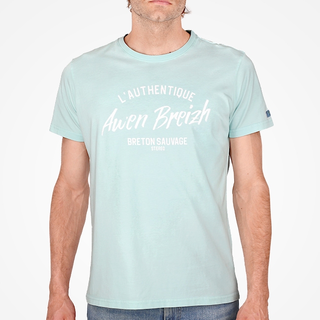 T-shirt L'Authentique Awen Breizh - Menthe Glacée