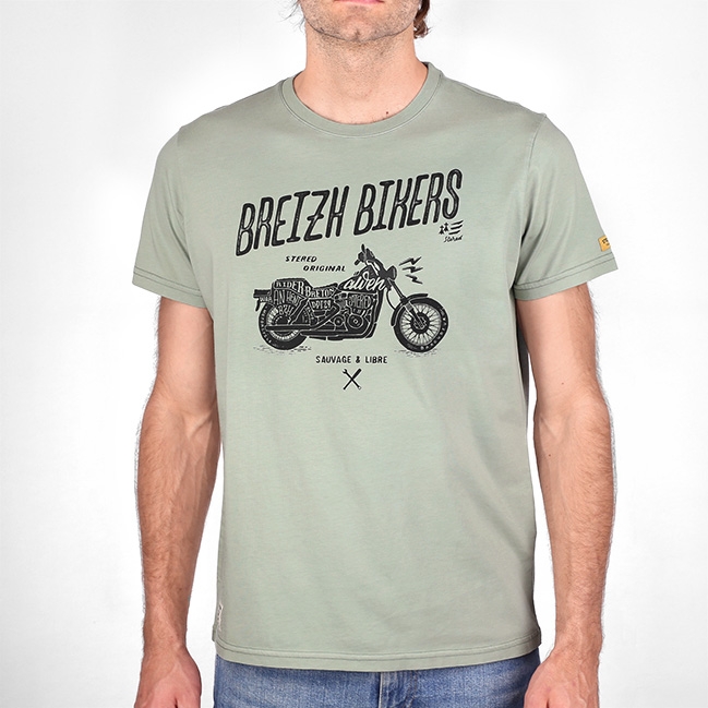 T-shirt Breizh Bikers - Vert Olivier