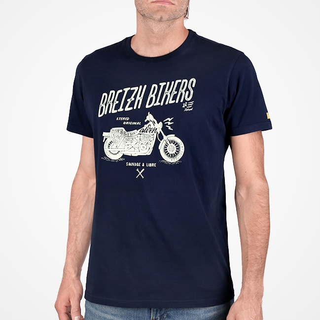 T-shirt Breizh Bikers - Marine