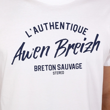 T-shirt L'Authentique Awen Breizh - Blanc