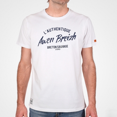 T-shirt L'Authentique Awen Breizh - Blanc