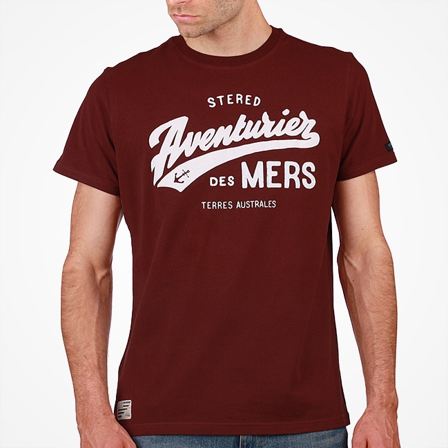 T-shirt Aventurier Terres Australes - Prune