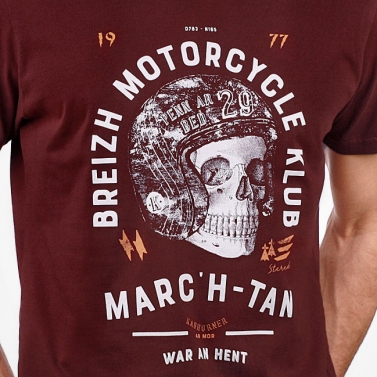 T-shirt Breizh Motorcycle Klub - Prune