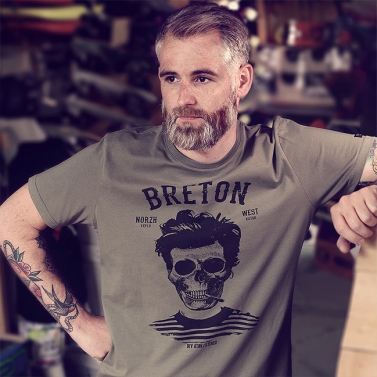 T-shirt Breton | Bev atav - Kaki