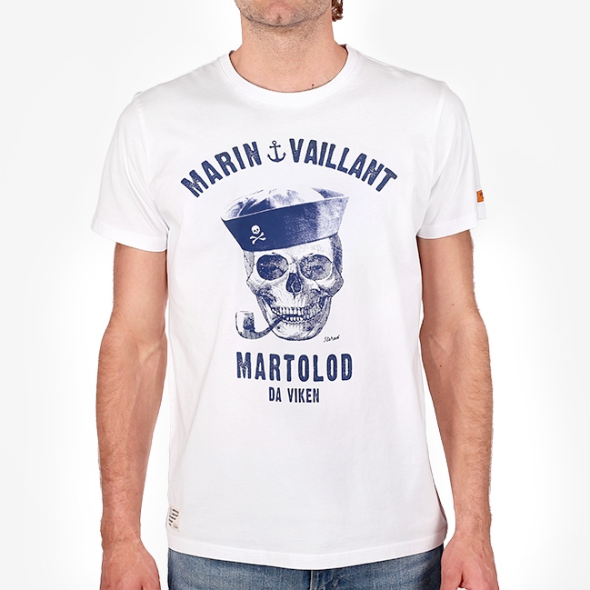 T-shirt Marin Vaillant - Blanc
