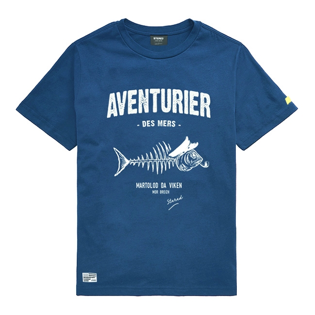 T-shirt Enfant Aventurier Pesk - Bleu Pivoine