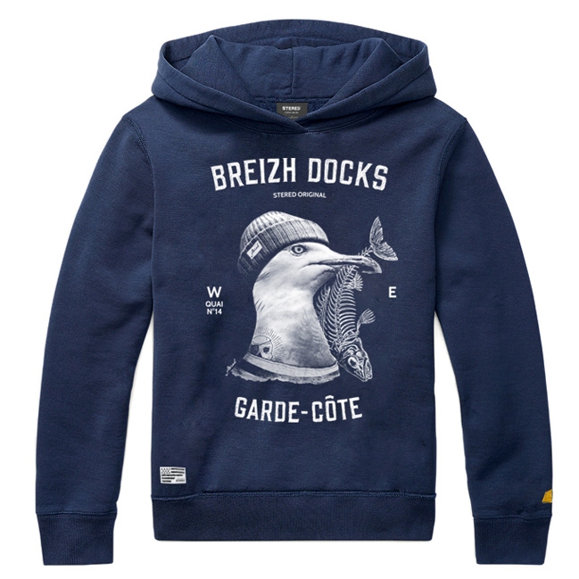 Sweat à capuche Enfant Garde-Côte - Marine