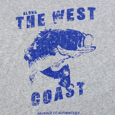 T-shirt West Coast - Gris chiné